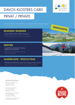Flyer Davos Klosters Card Prviat