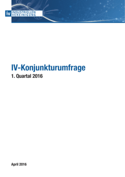 IV-Konjunkturumfrage 1. Quartal 2016