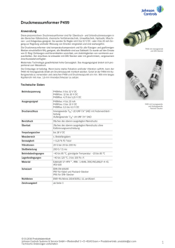 Druckmessumformer P499