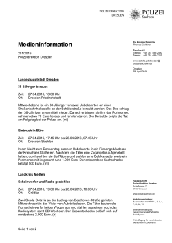 Medieninformation [Download *, 37.45 KB]
