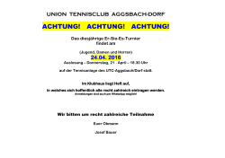 Ausschreibung - UTC-Aggsbach-Dorf