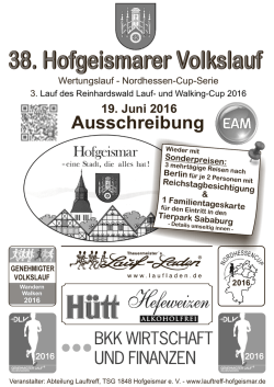 38. Hofgeismarer Volkslauf