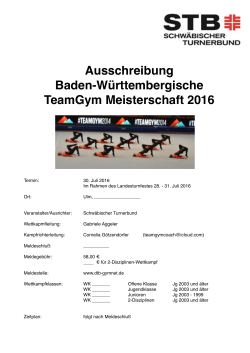 Württ. Meisterschaft 2016 - Schwäbischer Turnerbund
