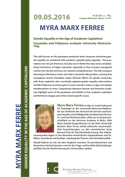 MYR A M AR X FERREE MYRA MARX FERREE