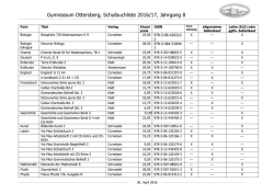 Gymnasium Ottersberg, Schulbuchliste 2010/11, Jahrgang 8