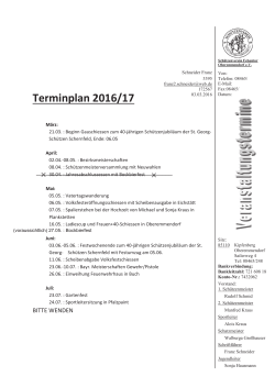 Terminplan 2016/17 - SV Felsentor Oberemmendorf eV