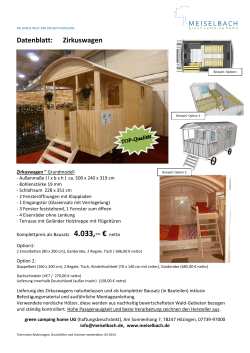 Datenblatt: Zirkuswagen - Meiselbach green camping home