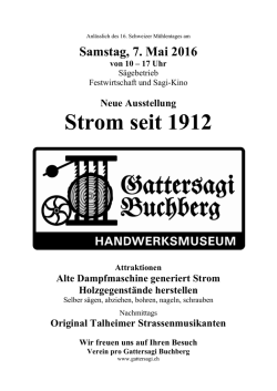 Muehlentag 2016 - Gattersagi Buchberg