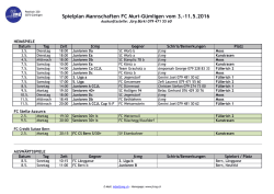 Aktueller Wochenspielplan fcmg - FC Muri