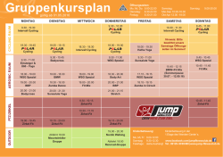 Kursplan - Jump Fitnessclub in Wendelstein