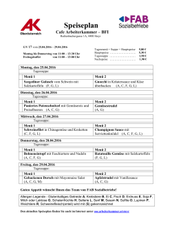 Speiseplan - Arbeiterkammer