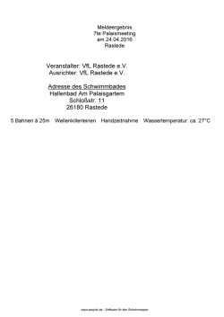 korrigiertes Meldeergebnis (mit Kampfgerichten) für den VK