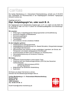 Dipl. Heilp&auml;dagogin*en, oder auch BA