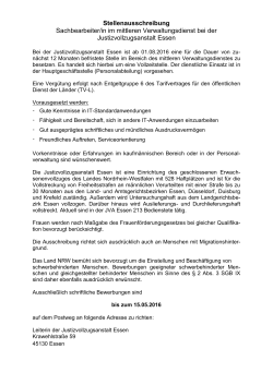 Detaillierte Stellenbeschreibung nebst - NRW-Justiz
