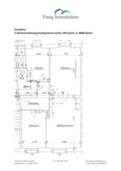 Grundriss 3-Zimmerwohnung Hochparterre rechts