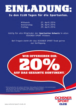 Flyer - Sport Union Schweiz