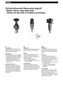 Sicherheitsventile Baumuster geprüft Safety valves, type