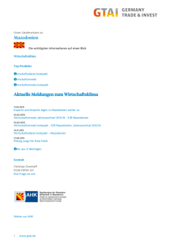 GTAI - Mazedonien - Germany Trade & Invest