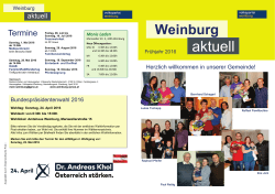 aktuell - Volkspartei Weinburg - Volkspartei Niederösterreich