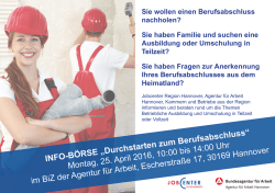 INFO-B&Ouml;RSE &bdquo;Durchstarten zum Berufsabschluss&ldquo;