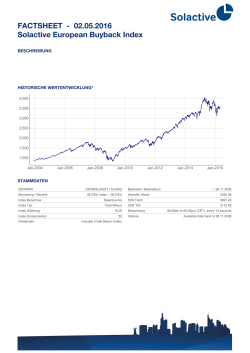 FACTSHEET - 25.04.2016 Solactive European Buyback Index