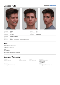 Jaspar Fuld - Agentur Tomorrow