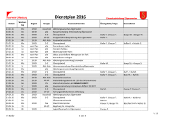 Dienstplan 2016 - Feuerwehr Offenburg