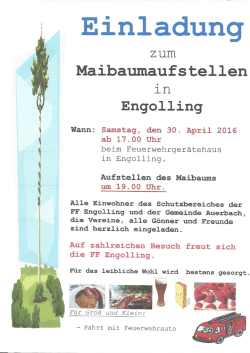 Maibaumfest - FFW Engolling