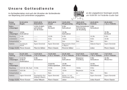 Gottesdienstplan 2-2016