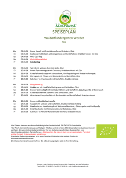 Speiseplan 05/2016 KiTa