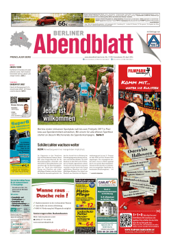 Jederist willkommen - Berliner Abendblatt