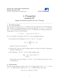 3. ¨Ubungsblatt ,,Analysis II”