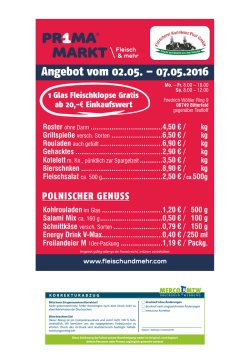 unser Angebot nächste Woche