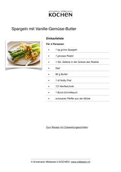 Spargeln mit Vanille-Gemüse-Butter