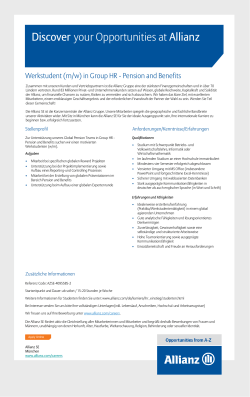 Discover your Opportunities at Allianz