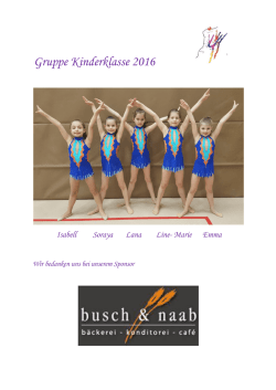 Gruppe Kinderklasse 2016