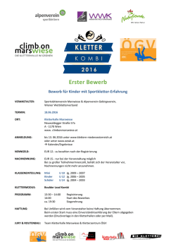 Dritter Bewerb - Alpenverein in Wien