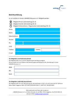 Beitrittserklärung