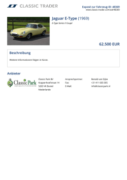 Jaguar E-Type (1969) 62.500 EUR