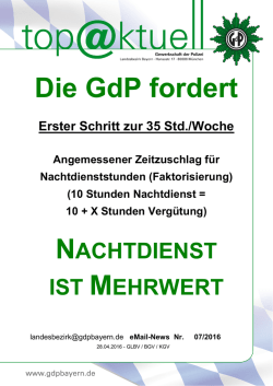 G 8-Gipfel: GdP-Forderung erfolgreich