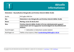Dietenheim &ndash; Bauma&szlig;nahme K&ouml;nigstra&szlig;e und Christian