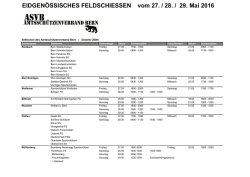 EIDGEN&Ouml;SSISCHES FELDSCHIESSEN vom 27. / 28. / 29. Mai 2016