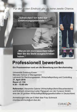 Professionell bewerben - Mercator School of Management