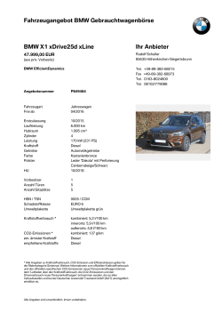 Fahrzeugangebot BMW Gebrauchtwagenbörse BMW X1 xDrive25d