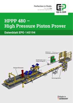 HPPP 480 &ndash; High Pressure Piston Prover