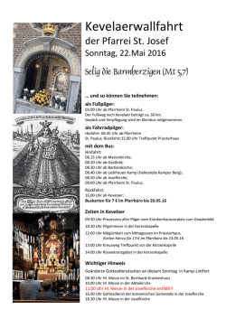 Informationen zur Wallfahrt - St. Josef Kamp