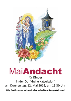 Kindermaiandacht 2016