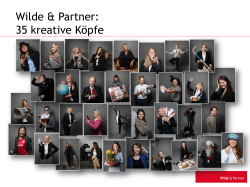Wilde & Partner: 35 kreative Köpfe