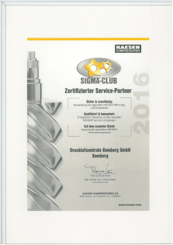 Page 1 CAESER KOMPRESSOREN Zertifizierter Service