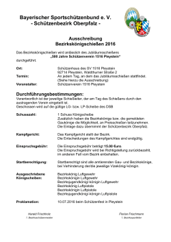 Bayerischer Sportschützenbund e. V. - Schützenbezirk Oberpfalz -